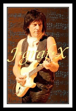 Jeff Beck - Stratocaster - Legend - Portrait Poster - Really Cool Artwork
