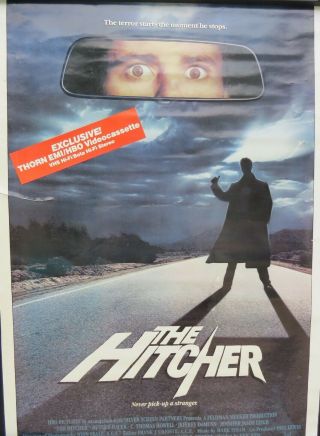 Vintage Movie/video Poster - - - - - The Hitcher