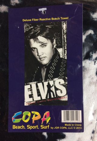 Elvis Presley 35th Anniversary Bath Beach Towel 30 " X 60 " 100 Cotton Reactive