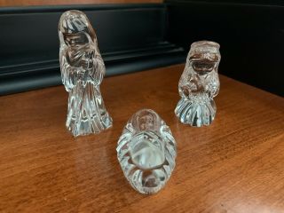 Marquis By Waterford Lead Crystal Nativity Set Holy Family Mary Jesus Joseph