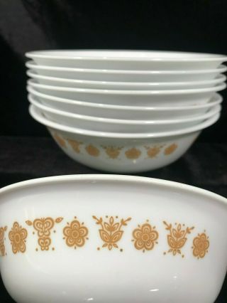 Corelle 6 1/4 " Butterfly Gold Cereal Bowls Set Of 12