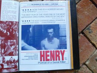 Henry Serial Killer A4 Size Movie Handbill Australian Promo