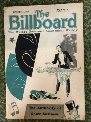 Jan 11,  1933 The Billboard Fairs,  Vaudeville,  Carnival,  Jazz Bands,  Magic