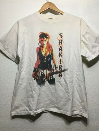 Rare Vintage Shakira Concert T - Shirt 2002 Tour Of The Mongoose Size Xl Vntg