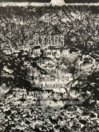 Family Dog 1st Print Poster No.  144 - Byrds - Taj Mahal - Genesis 2