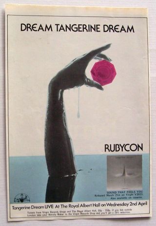 Tangerine Dream 1975 Promo Advert Rubycon