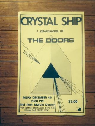 Crystal Ship Renaissance Of The Doors Lighting Effects Fillmore East 1969 Poster