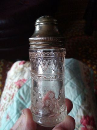 1930s Federal.  Glass Patrician Spoke / Salt & Pepper Shakers Crystal