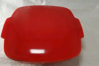 Vintage Pyrex 525B Red 2 1/2 Quart Covered Casserole Dish With Lid 2