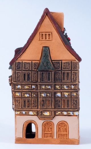 Ceramic house incense burner ' Pfister house in Colmar,  France ',  10 cm,  © Midene 5