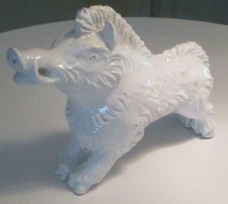 Large Vintage Italian Ceramic Wart Hog Animal Sculpture Artist Signed