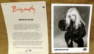 Press Kit Donna Summer Mistaken Identity,  1991 Atlantic Photo Bio