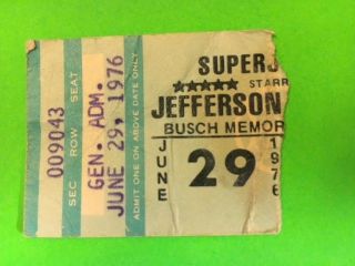 1976 Superjam Jefferson Starship Fleetwood Mac Ted Nugent St.  Louis Ticket Stub