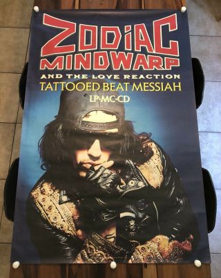 Rare 1988 Zodiac Mindwarp Album Promo Poster Huge 40x60