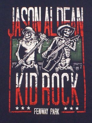 Jason Aldean Kid Rock T Shirt Xl Boston Ma Fenway Park One Day Only