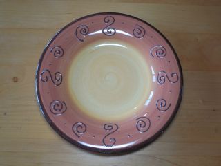 Tabletops Unlimited Ambrosia Tangerine Orange Set Of 2 Dinner Plates 10 7/8 "