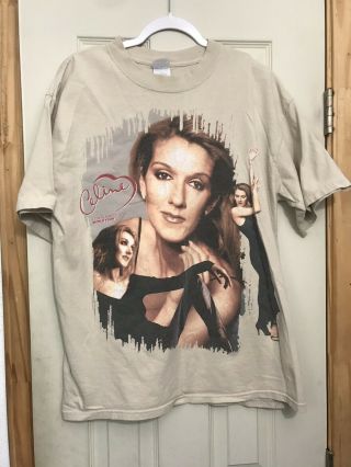 Celine Dion Lets Talk About Love Large Concert Tour T - Shirt 1999