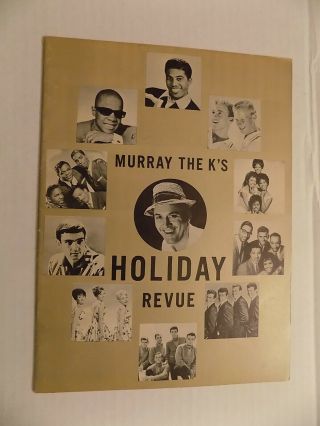 Mid 1960’s Murray The K Holiday Revue Concert Program Stevie Wonder