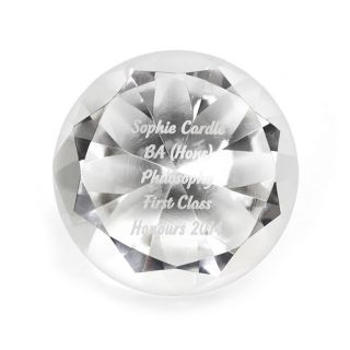 Personalised Engraved Diamond Paperweight - Wedding Anniversary Birthday Gift 2