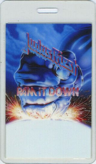 Judas Priest 1988 Ram It Down Tour Laminated Backstage Pass
