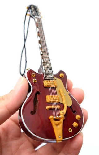 Miniature Guitar The Beatles George Harrison 6 " Ornament Christmas Supermini