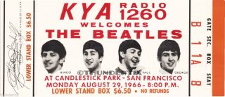 10 Beatles Picture Tickets Full Concert Scrapbook Frame Reprint ",  Bonus "