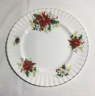 Royal Albert Bone China Poinsettia Dinner Plate (s) 10.  5”
