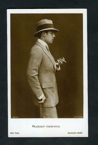 Vintage Rudolph Valentino German Ross Postcard 1920 