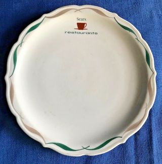 Vintage 1950s Syracuse China Restaurant Ware Sears Coffee Shop Diner Lunch Plate