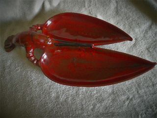Royal Haeger Usa.  Blended Glaze Lobster Shape Serving Tray 807h.