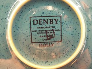 Set of (2) Denby Harlequin Holly Green 10 3/8 