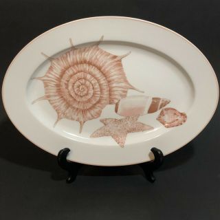 Vintage Fitz And Floyd Coquille Seashell Serving Platter 14”