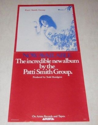 Patti Smith Wave Record Promo Poster 1979