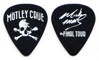Motley Crue Mick Mars Signature The End Box Set Black/white Guitar Pick - 2016