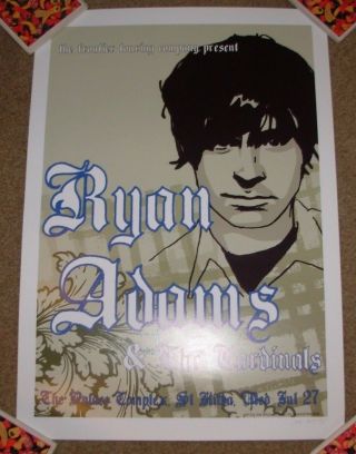 Ryan Adams Concert Gig Tour Poster St Kilda,  Australia 7 - 27 - 05 And The Cardinals