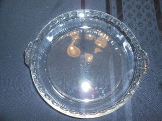 Vintage Pyrex 9 1/2″ Clear Glass Fluted Edge Deep Dish Pie Plate 229