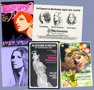 Barbra Streisand Concert Poster X5 Deluxe Fridge Magnet Set