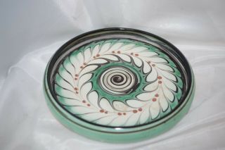 Herman Kahler Hak 70s Pottery Round Dish Plate Decorative Denmark Scandinavia