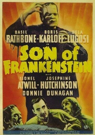 Son Of Frankenstein Movie Poster Boris Karloff Rare 3