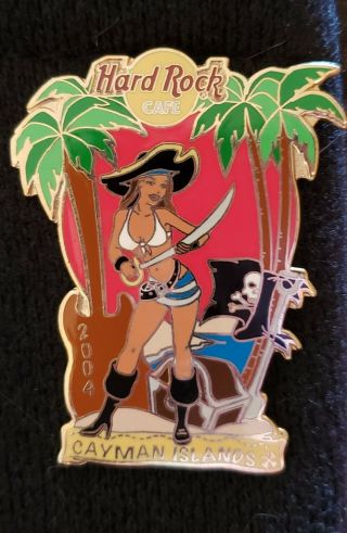 Hard Rock Cafe Pin Cayman Island Pirate Girl Sexy 2004 Le 750