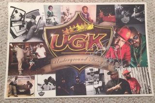 Ugk Underground Kingz 2009 Promo Poster Autographed Lithograph Bun B