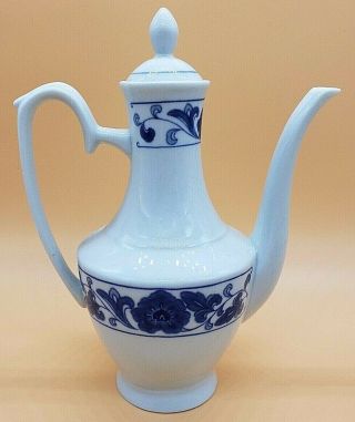 Chinese Blue White Flower Porcelain Wine Spirit Pot Vessel Mini Cup Chalice Set 2
