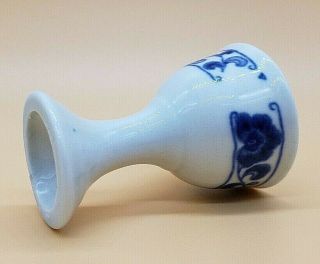 Chinese Blue White Flower Porcelain Wine Spirit Pot Vessel Mini Cup Chalice Set 6