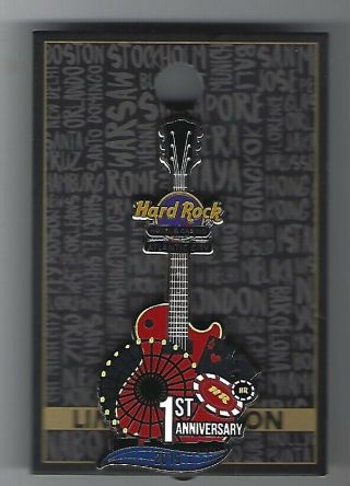 Hard Rock Cafe Atlantic City Hotel And Casino 1st Anniversary Guitar Pin Ltd
