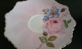 vintage Paragon double warrant pink rose tea cup and saucer fine bone china 2
