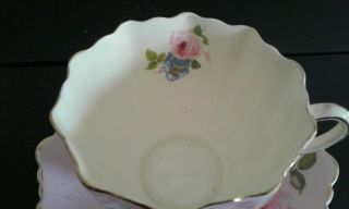 vintage Paragon double warrant pink rose tea cup and saucer fine bone china 3