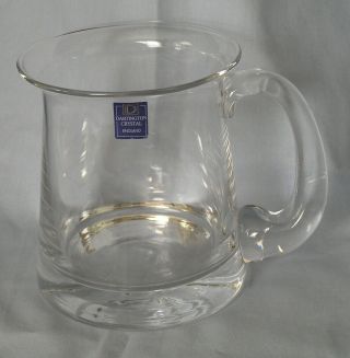 Dartington Glass Tankard Plain Pint Size With Label
