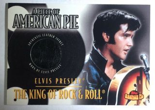 Elvis Presley Piece Of American Pie Leather Jacket Relic 2001 Topps - 2 Seams