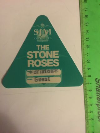 Stone Roses Brixton Academy Back Srage Pass