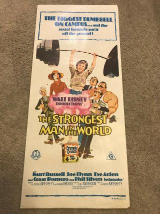 Movie Poster 13x30: The Strongest Man In The World (1975) Kurt Russell